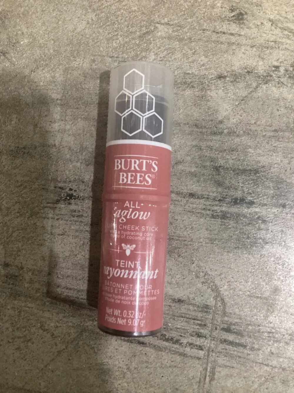 Burts Bees 100% Natural All Aglow Lip & Cheek Stick, Suez Sands - 1 Tube